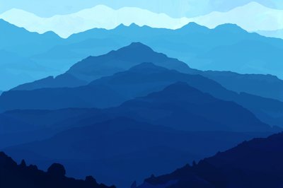 Montanhas Azuis em camadas de cartissi
