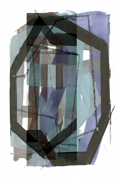 Abstrato geométrico em camadas de cartissi