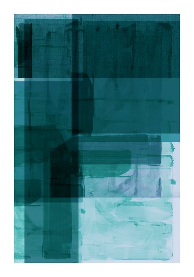 Formas em camadas em azul-petróleo de cartissi
