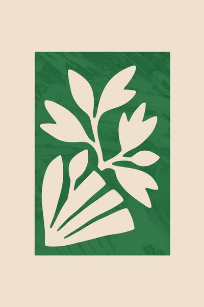 Recorte botânico minimalista de cartissi