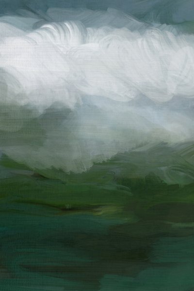 Paisagem verde enevoada de cartissi