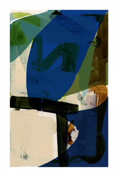 Formas modernas em azul e verde de cartissi