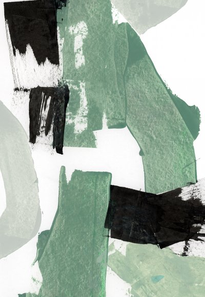 Formas abstratas modernas em verde de cartissi
