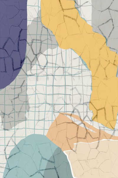 Abstrato de grelha rachada em tons suaves de cartissi