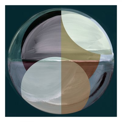 Esfera geométrica em tons suaves de cartissi