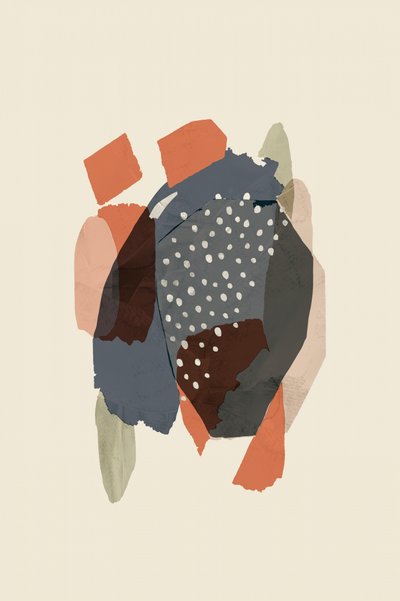 Colagem abstrata orgânica de cartissi