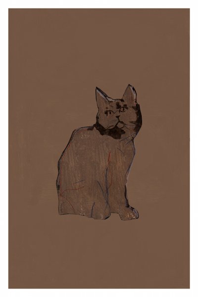 Gato castanho tranquilo de cartissi
