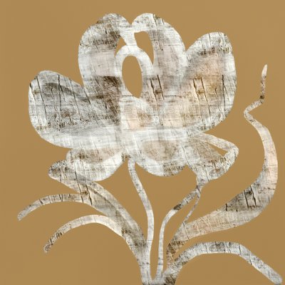 Flor em madeira rústica de cartissi