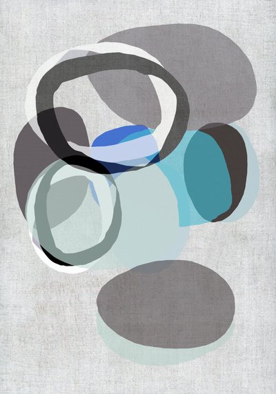 Formas em azul-acinzentado sereno de cartissi