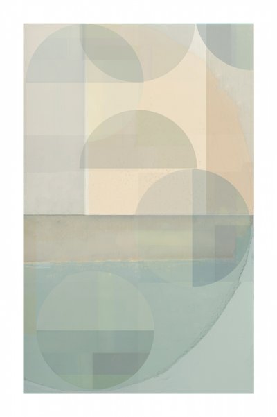 Formas sobrepostas em tons pastel suaves de cartissi
