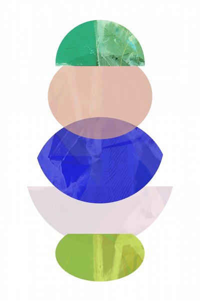 Formas geométricas sobrepostas de cartissi