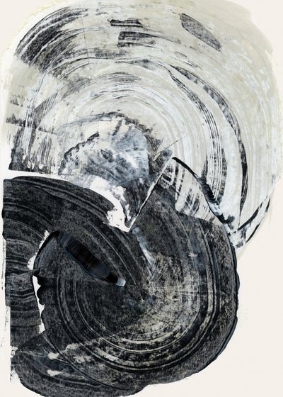 Abstrato monocromático em espiral de cartissi
