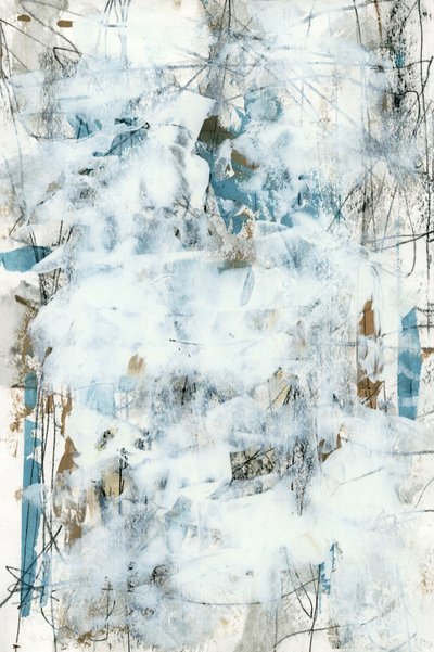 Branco texturado, azul, abstrato de cartissi
