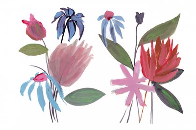 Flores abstratas vibrantes de cartissi