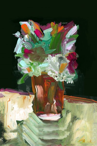 Flores abstratas vibrantes de cartissi