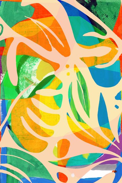 Folhas abstratas vibrantes de cartissi