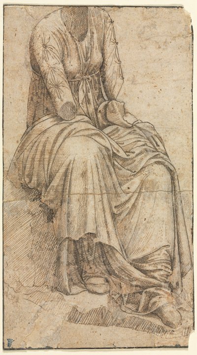 Copy of a Roman Statue of a Seated Woman de circle of Domenico Ghirlandaio