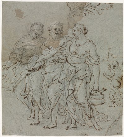 Ló e Suas Filhas (reto) de circle of Pietro da Cortona