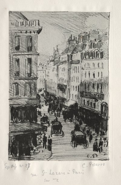 Rua Saint-Lazare, Paris de copy after Augustin Pajou