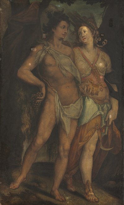 Ceres e Baco de copy after Bartholomaeus Spranger