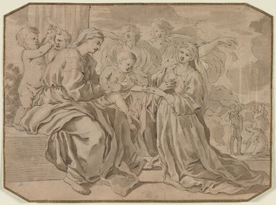 Casamento Místico de Santa Catarina de copy after Nicolas Poussin