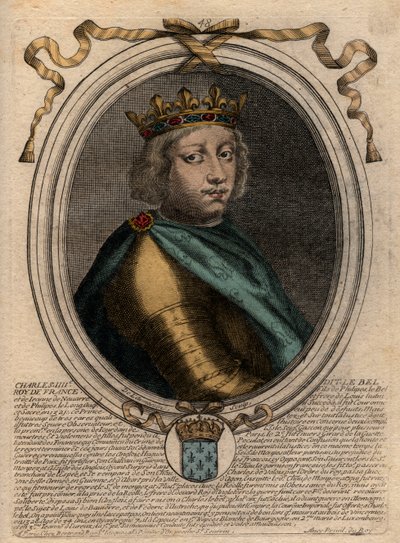 Retrato de Carlos IV, o Bel (1294-1328), Rei de França - Carlos IV, o 