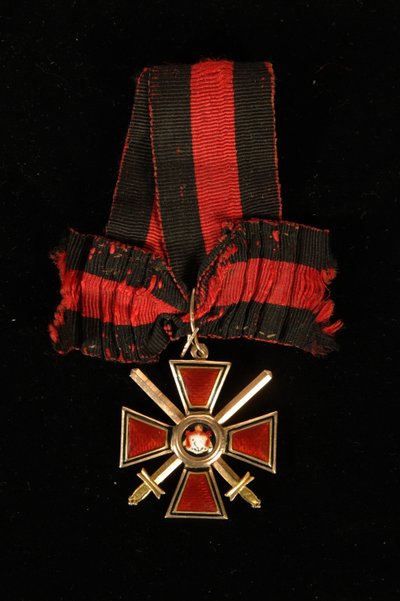 Riband e distintivo da ordem de São Vladimir, quarta classe, século XIX de decorations and medals Orders