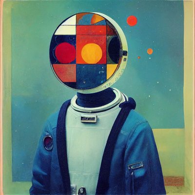 Pintura abstrata, Astronauta russo, Fotografias de parede | Impressões em tela de F. Abderrahim