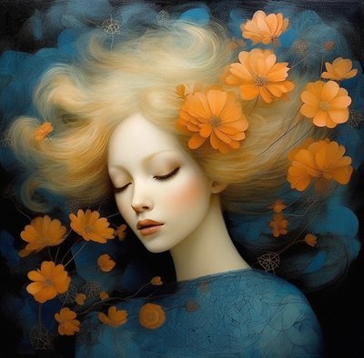 Menina bonita Pintura em tela, Arte da parede | Impressões em tela de F. Abderrahim