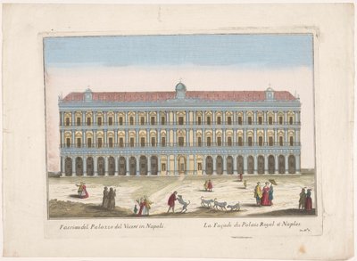 Vista do Palazzo Reale em Nápoles
Facciata del palazzo del vicere em Nápoles (título sobre o objecto) de familie Remondini (attributed to)