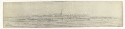 Vista do túmulo, 1672 Fotos de desenhos da invasão francesa da Holanda em 1672 por Adam Frans van der Meulen preservados na Manufacture des Gobelins (título da série) de frères Moreau