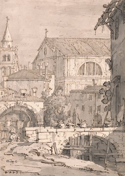 Fantasia Veneziana de imitator of Canaletto