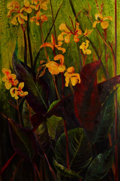 Lírio de Canna, 2017 (óleo sobre tela) de jocasta shakespeare