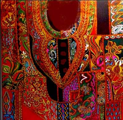 INDIA KURTA, 2017 (técnica mista) de linda arthurs