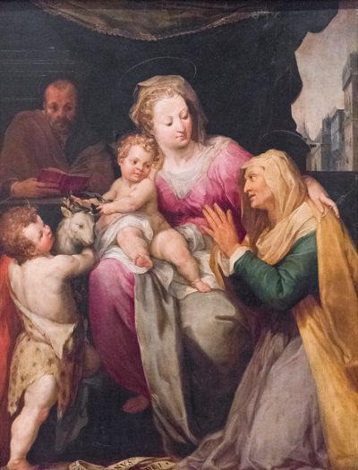 Sagrada família com St Anne e St John de or Wit Peter (c.1548 1628) Witte