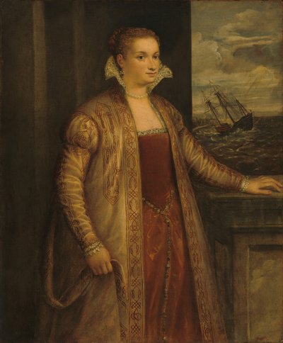 Emília de Spilimbergo de possibly begun by Gian Paolo Pace Assistant of Titian