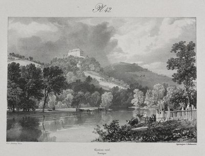 Viagens pitorescas e românticas na França antiga. Auvergne: Castelo Novo de probably by Antoine Louis Barye