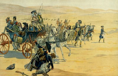 Campanha ou Expedição do Egito de Napoleão I Bonaparte (1769-1821) entre 1798 e 1801. Ilustração de Jacques Marie Gaston Onfray de Breville dit JOB (1858-1931). Coleção Particular de pseudonym for Onfray de Breville Jacques Job