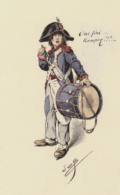 Baterista rapaz (cor litho) de pseudonym for Onfray de Breville Jacques Job