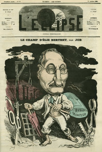 Elie Berthet, homem de letras francês. Capa em "L