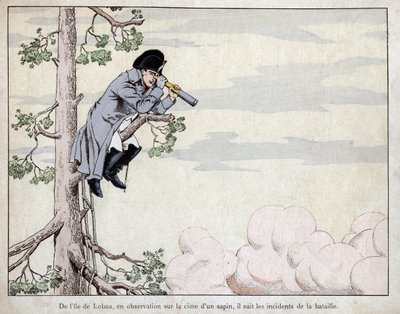 Da ilha de Lobau, em observação (Batalha de Essling de pseudonym for Onfray de Breville Jacques Job