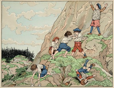 Ilustração retirada do livro "Le bon roy Henri", ilustrado por Jacques Marie Gaston Onfray de Breville dit JOB (1858-1931): A infância de Henri IV com os camponeses - Coleção particular de pseudonym for Onfray de Breville Jacques Job