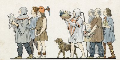 Em "France, his story told by G. Montorgueil, imagee by Job" 1896. Colecção privada. de pseudonym for Onfray de Breville Jacques Job