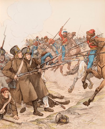 Jacques Marie Gaston Onfroy de Breville dit JOB (1858-1931) - Militares franceses durante as campanhas de Napoleão apelidados de Marie Louise em 1815 lutando contra os cossacos, Coleção Privada de pseudonym for Onfray de Breville Jacques Job