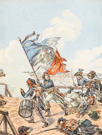 Jacques Marie Gaston Onfroy de Breville dit JOB (1858-1931) - Napoleão Bonaparte na ponte de Arcole em 1796, Coleção Particular de pseudonym for Onfray de Breville Jacques Job