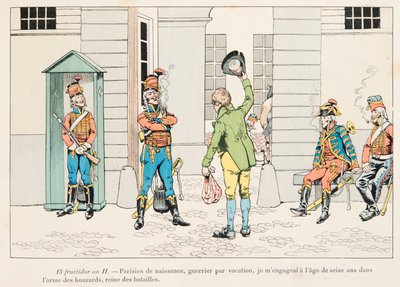 Jacques Marie Gaston Onfroy de Breville dit JOB (1858-1931) - jovem envolvido com os Houzards (hussardos) durante a Revolução Francesa, Coleção Privada de pseudonym for Onfray de Breville Jacques Job