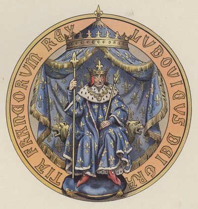 Luís XI, Rei de França (cor litho) de pseudonym for Onfray de Breville Jacques Job