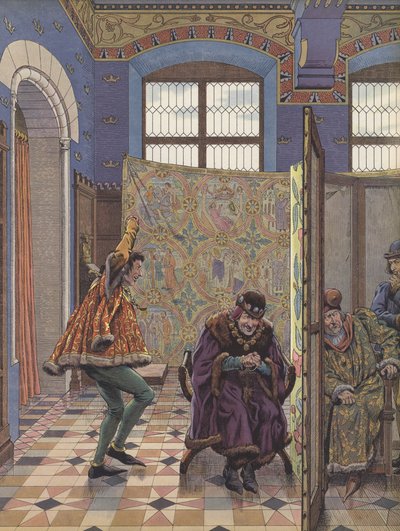 A trama de Luís XI para dividir os borgonheses dos seus aliados ingleses (cor litho) de pseudonym for Onfray de Breville Jacques Job