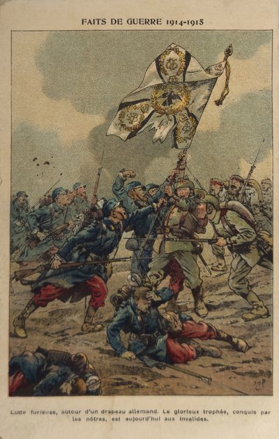 1ª Guerra Mundial: A captura da bandeira (ilustração) de pseudonym for Onfray de Breville Jacques Job