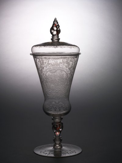 Cálice Coberto, c.1715 (vidro) de school Bohemian
